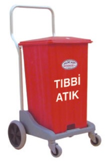 TIBB ATIK KOVASI 50 LT ARABALI