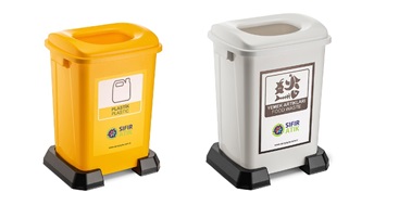 Plastik Atk + Yemek Artklar Atk Kutusu