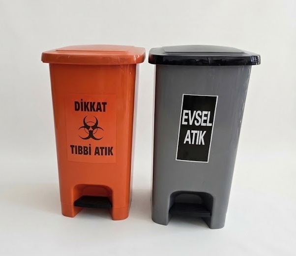 60+60 L T�bbi At�k ve Evsel At�k Seti 120 L �� Kovas�z